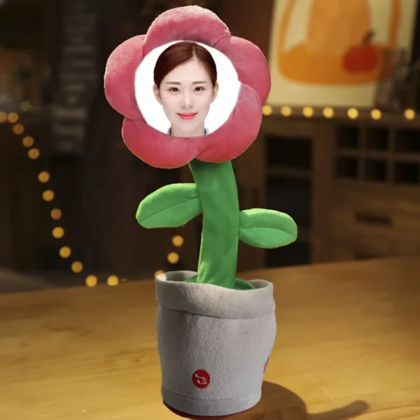 Customized Photo Christmas Birthday Gift Musical Singing Dancing Sunflower Toys 120 Songs Repeat Talking Record Speaking Toy